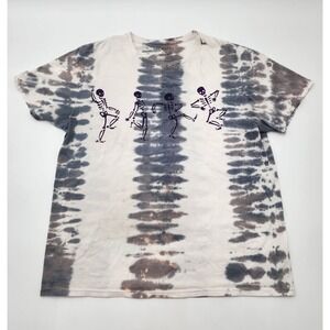 Chemistry  Large Tye Dye Skeleton Tshirt‎ Grateful Dead? Gray And White Read :)